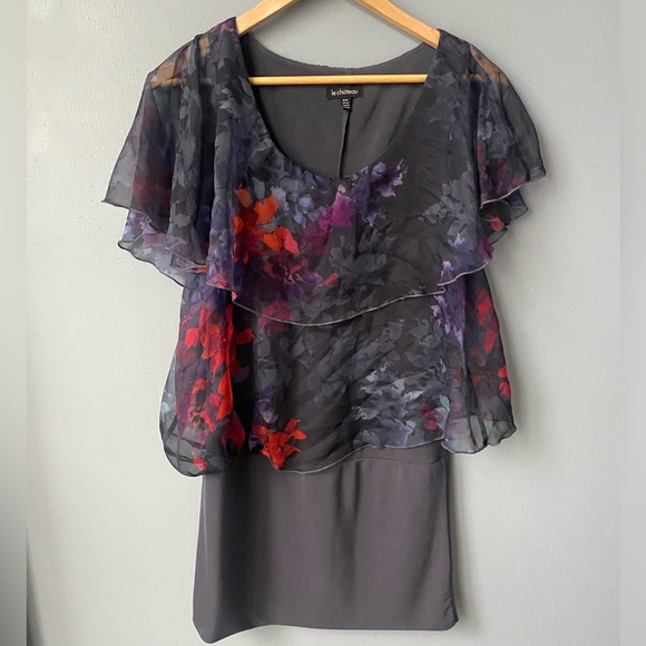 le chateau Dresses & Skirts - Floral Overlay Dress
